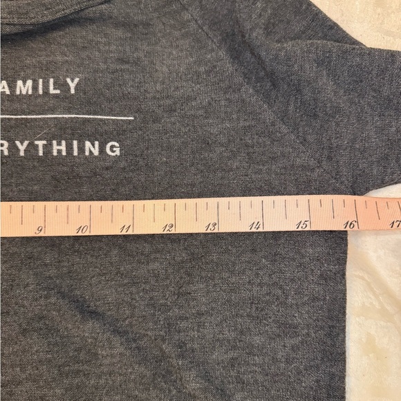 Good HYOUman Shirt Long Sleeve Tee Gray Family Everything Jersey crew - Picture 5 of 7